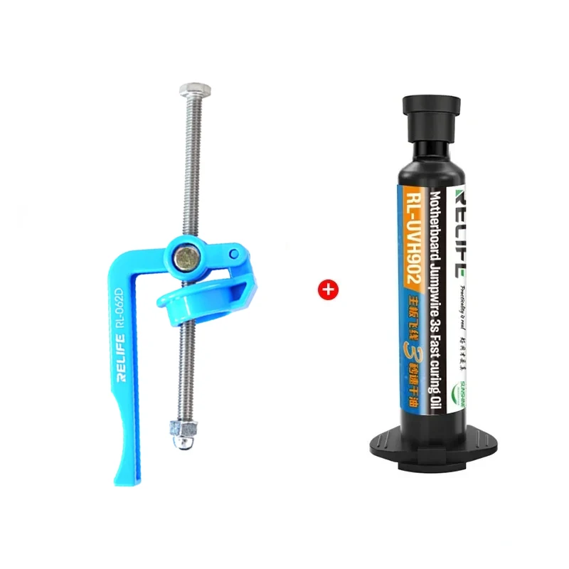 RELIFE RL-062D ปืนกาว RL-UVH902 UV โปร่งใสแห้งเร็ว cured SOLDER PASTE และ FLUX น้ํามันสําหรับซ่อมโทรศัพท์มือถือจัมเปอร์