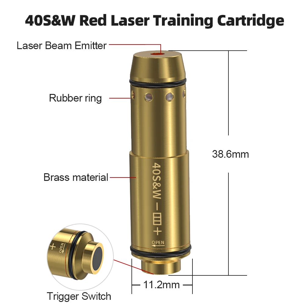 40S&W Laser Training Device: Safe Dry-Fire Practice at Home, Saves Costs, Builds Muscle Memory with Precision Laser.
