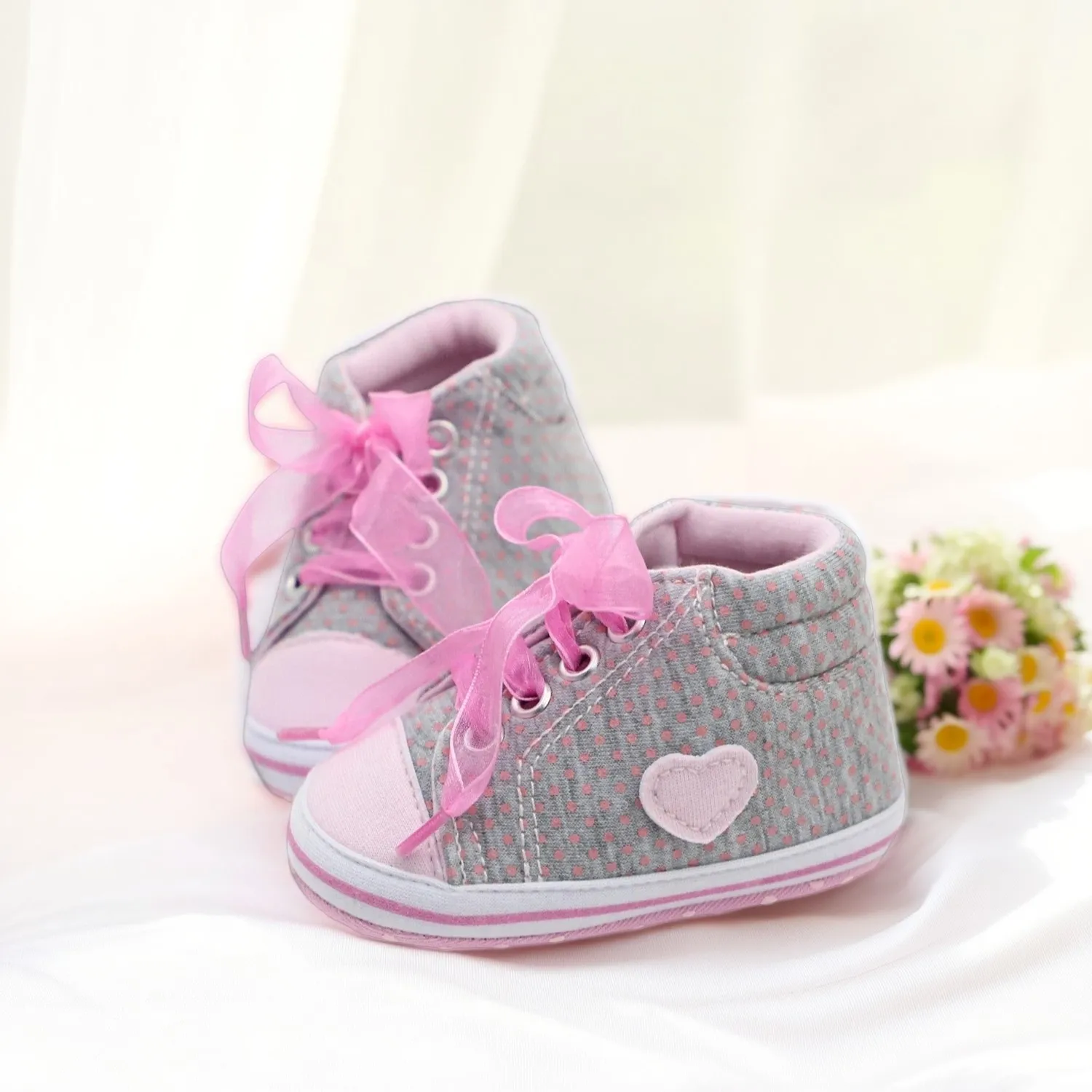 الربيع والخريف حذاء طفل أحذية قماشية أنيقة 0-6-12-18 أشهر خطوة الطفل أحذية لينة أسفل مريحة المضادة للانزلاق الدافئة