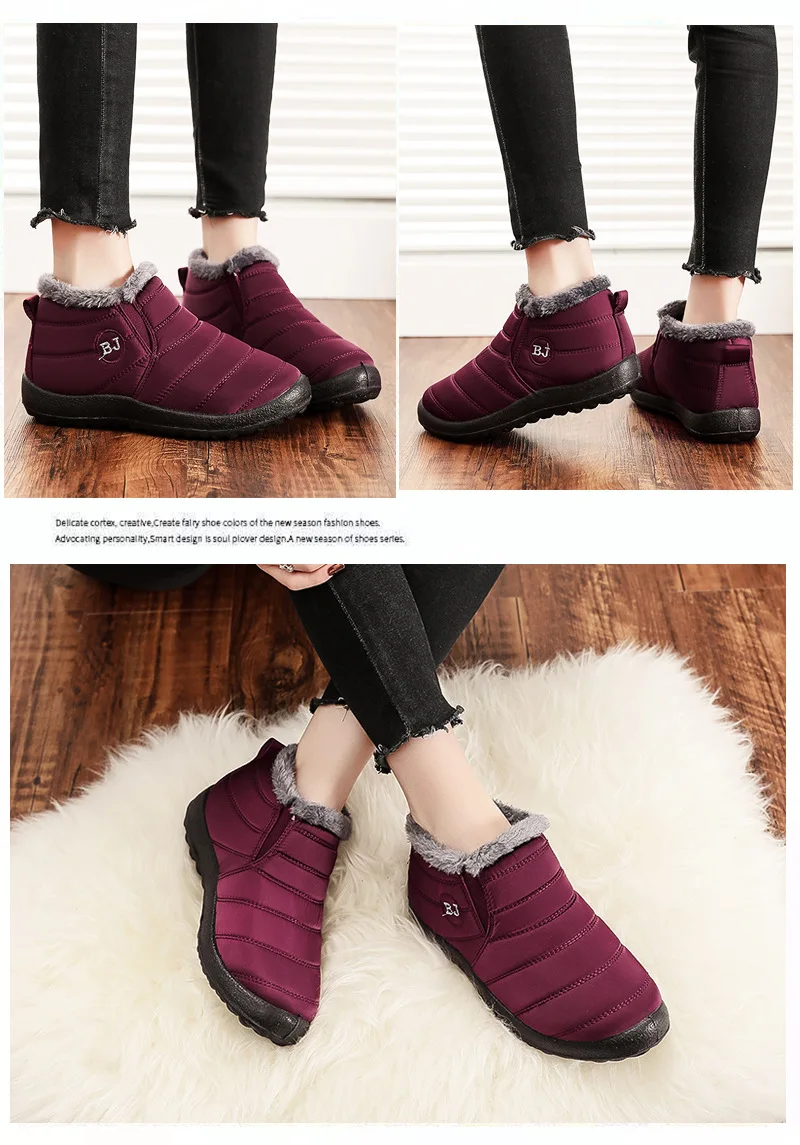 2026 Baumwollschuhe in Übergröße für Damen und Herren, neuer Winterstil mit Plüsch und dicken Schneestiefeln, niedrig geschnittene warme Baumwollstiefel – Detail 6