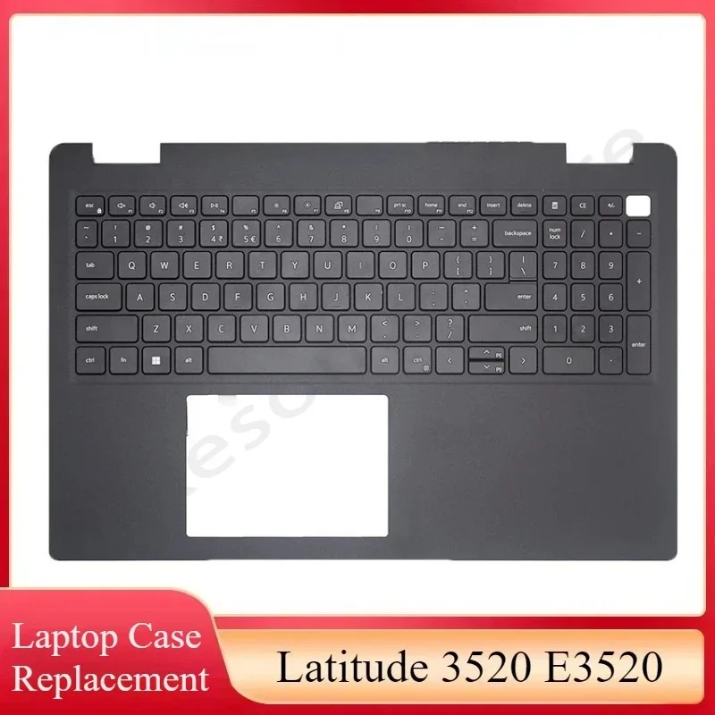 0DJP76 Reemplazo de teclado nuevo para Dell Latitude 3520 E3520, cubierta superior para reposamanos de portátil, carcasa de teclado de repuesto, color negro