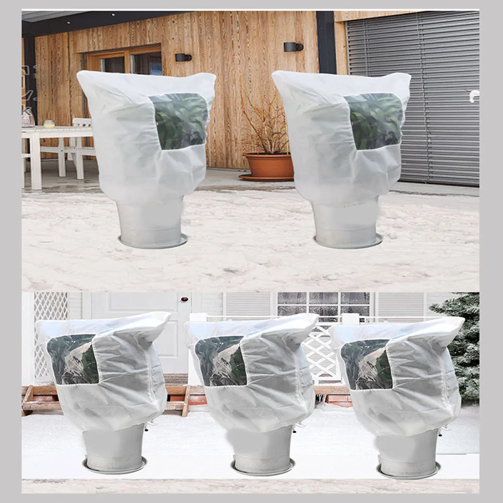 غطاء حماية النباتات قطعتان من قماش الصقيع الشتوي غير المنسوج مناسب للحديقة واستخدام الطقس البارد البستاني #5