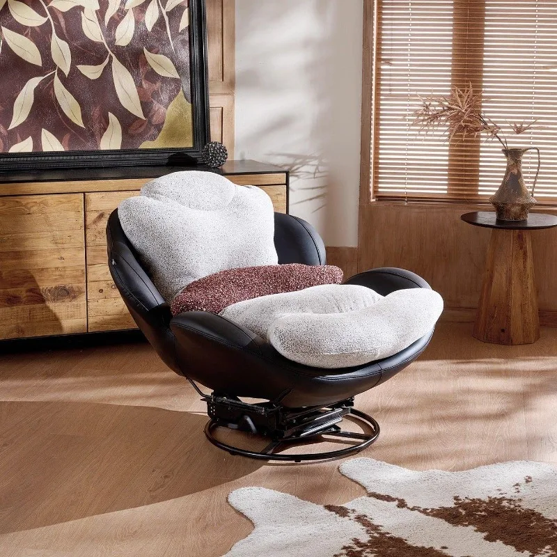 eggshell chair household balcony leisure chair rocking chair modern living room single recliner comfortable and rotatable
