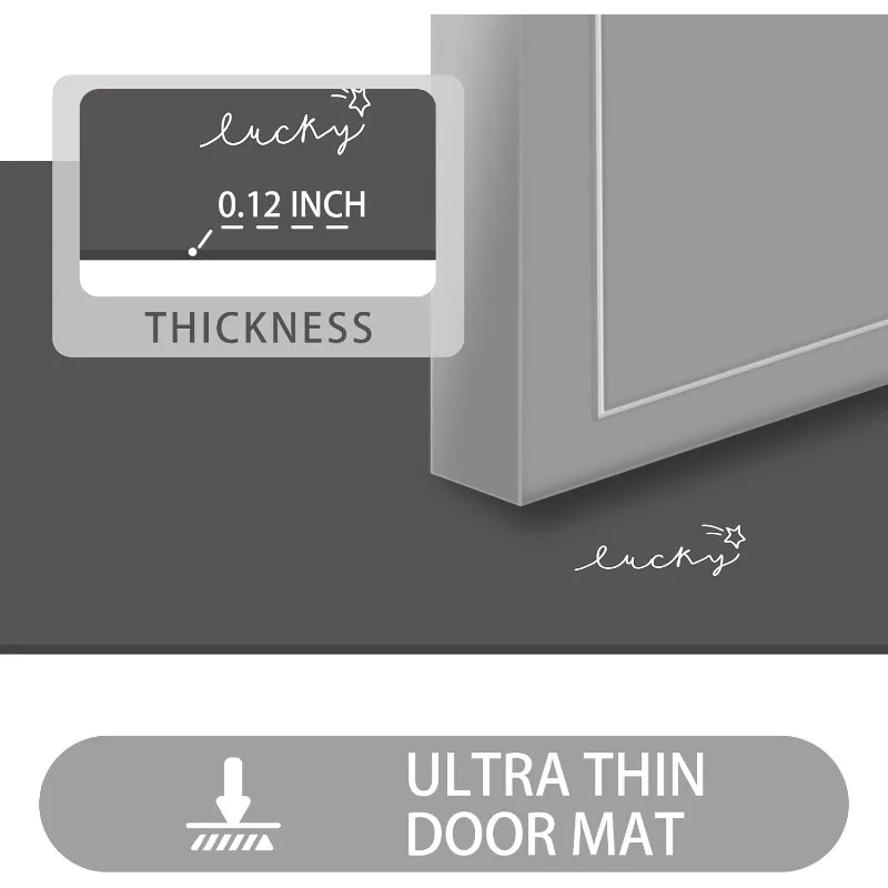 Ultra Thin Door Mat Carpet, for Kitchen Bathroom Restroom Outdoor, Anti Slip Dirt Resistant Absorbent Quick Dry Machine Washable