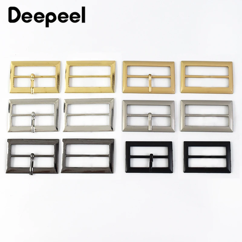 10Pcs Deepeel 20-50mm Metal Pin Buckles Belt Buckle Tri-Glide Adjustable Clasp Webbing Bag Strap Slider Clothes Sewing Accessory