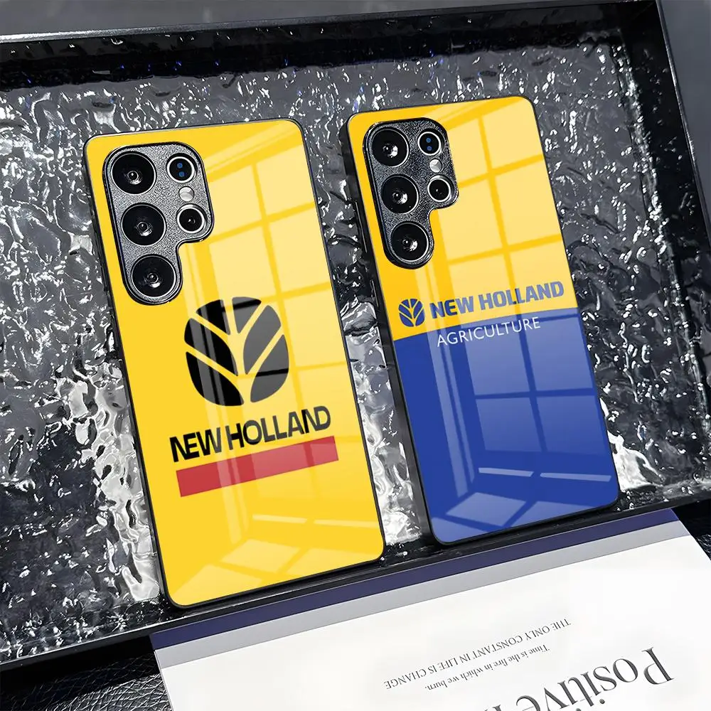 Чехол для телефона N-New Holland NHAGs Tractors для Samsung S 25 24 23 22 21 Ultra 10 Plus A16 Pro Fe 20 Note 34 S30, противоударный