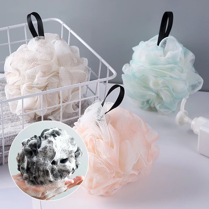 Soft Shower Mesh Foaming Sponge Exfoliating Scrubber Bath Bubble Ball Body Skin Cleaner Cleaning Tool Bathroom Accessories