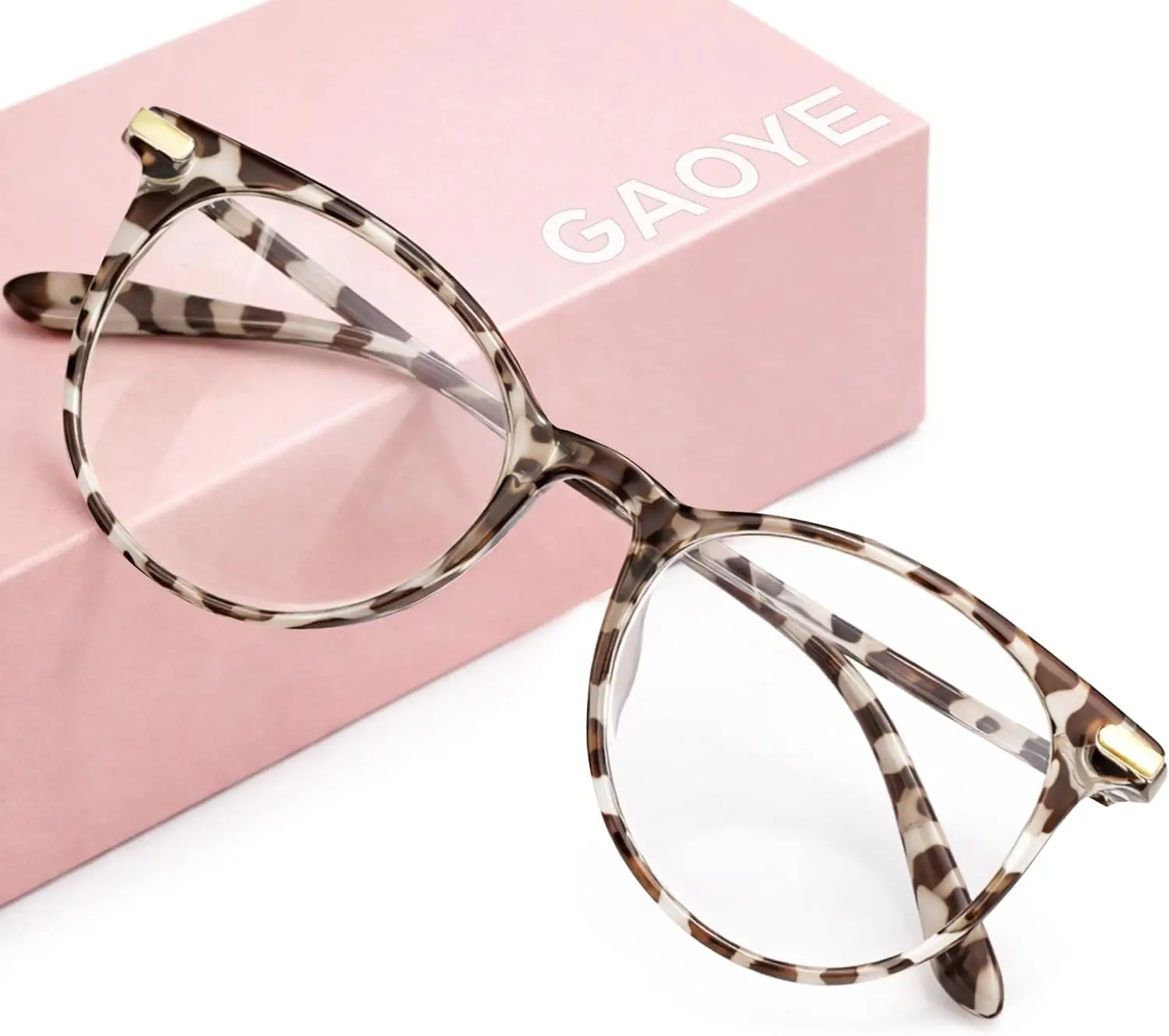 Retro Round Blue Light Blocking Glasses for Computer Use, Anti Eyestrain Unisex Frame