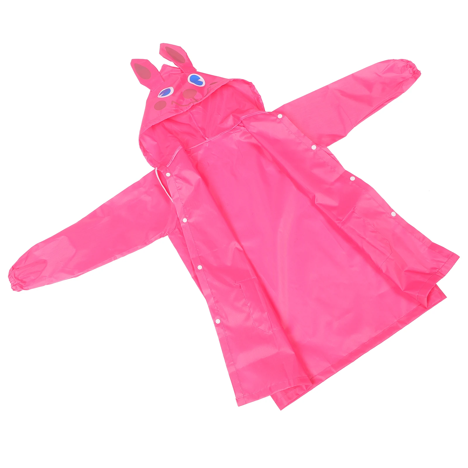 

Children Raincoat 130cm Pink Waterproof Lightweight Portable Kids PonchoReusable Children Raincoat School Travel