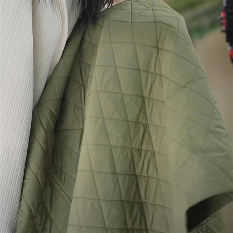 Oversized Diamond Plaid Down Cotton Jacket 2025 European Women Coat Long Lightweight Cotton Jacket Winter Parka New Coat Female