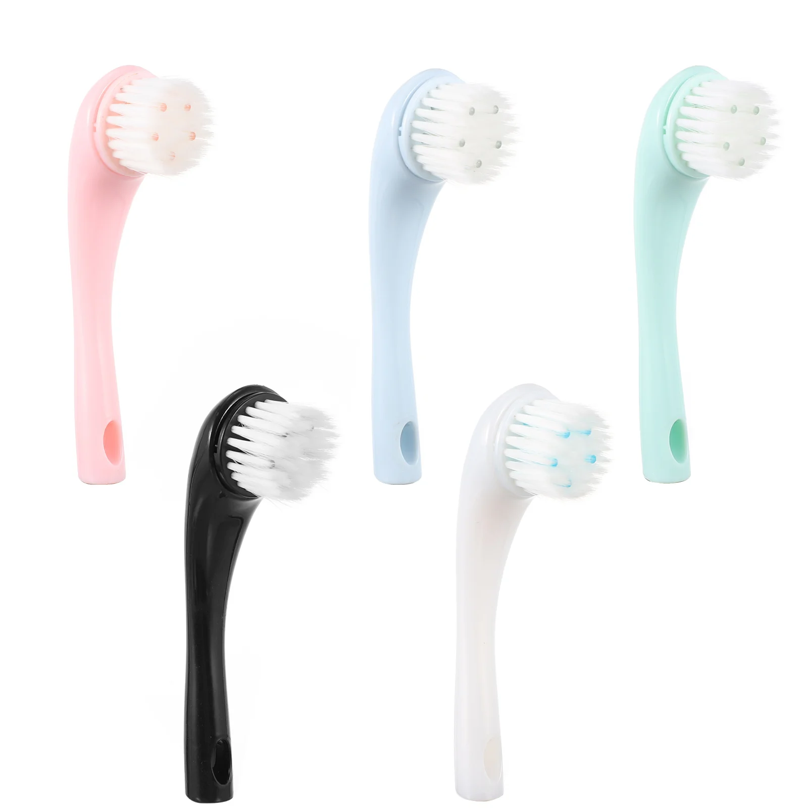 

5Pcs Face Scrubbing Brushes Deep Clean Facial Pore Brushes Soft Bristles Comfortable Ergonomic Handle Facial Care