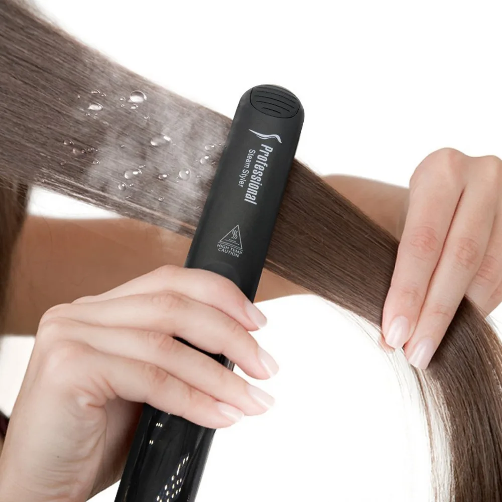 Dampf Haarglätter Feuchtigkeitsspendende Spray Haarpflege Curling Glättung Dual-use-Turmalin Negative Ionen Haarglättung Eisen