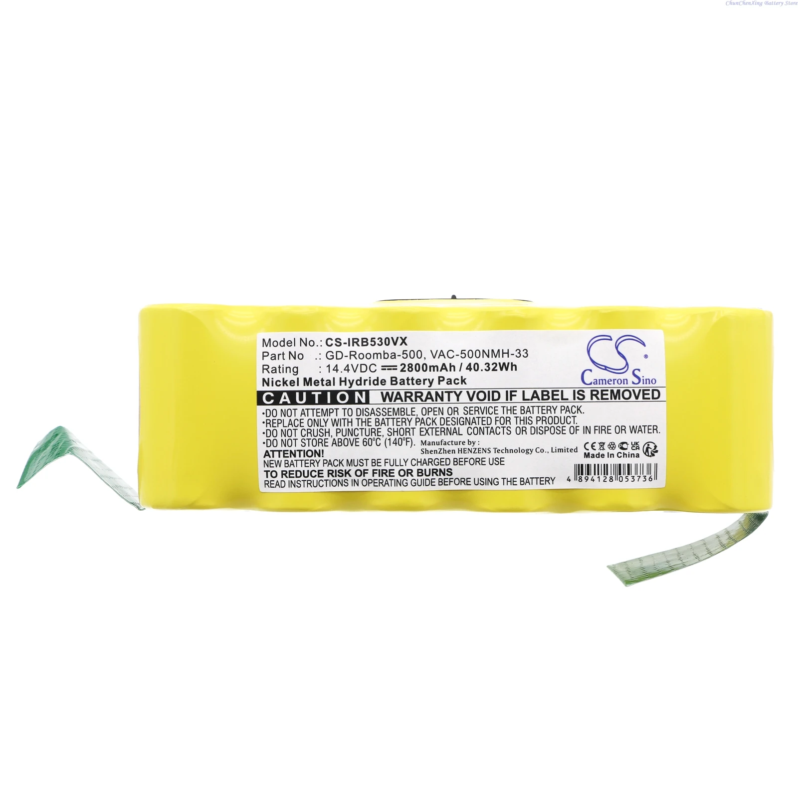 Replacement 14.4V 2800mAh  Vacuum Battery for Auto Cleaner Intelligent Floor Vac M-488, For Klarstein R290, For Robotic U290