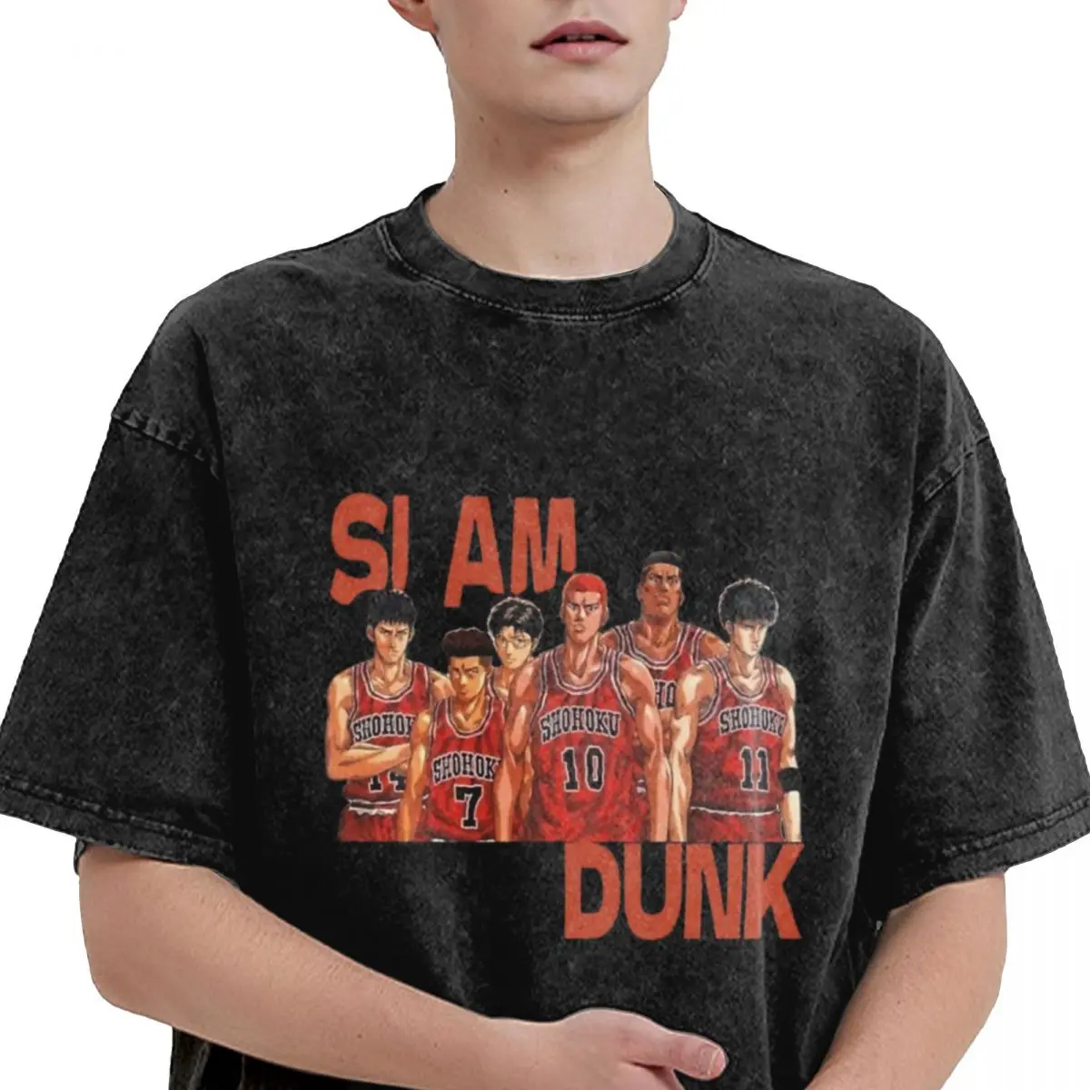 Slam-Dunk Basketball Grew Luxury Retro T Shirts for Men Summer Print Shirt Cotton High Quality Clothing Streetwear