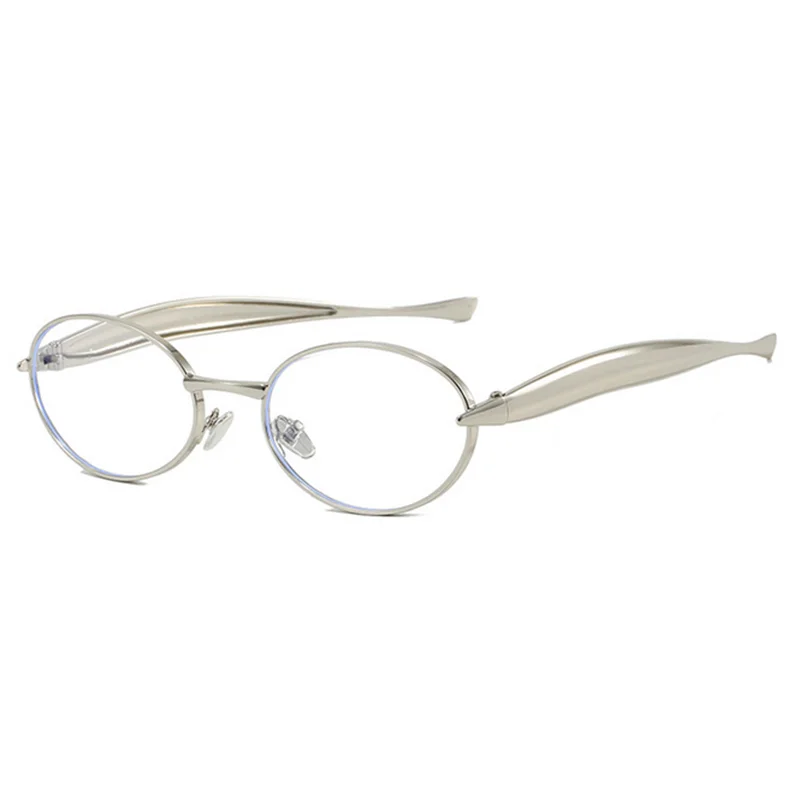 

New Fashionable Oval Mini Frame Glasses Metal Personality Style Optical Eyewear