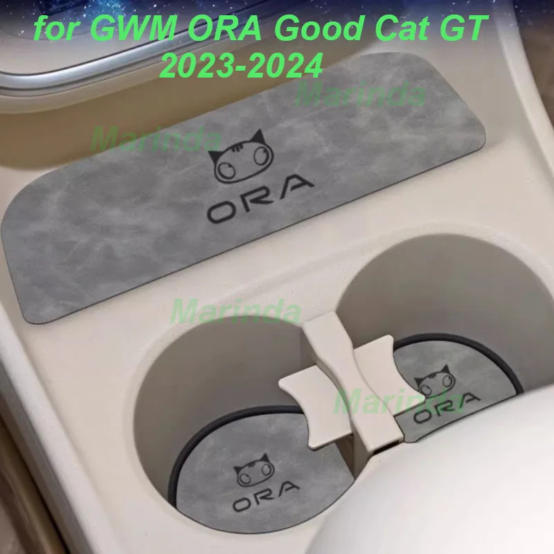 Car Door Slot Pads for GWM ORA Good Cat GT 2023-2024 Door Groove Mat Cup Mats Anti-Slip Mat Dustproof Cover Interior Accessories