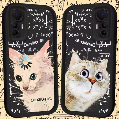 Surprised Thinking Cat Case For Xiaomi Poco X7 X6 X5 X3 NFC F7 F6 F5 F3 M7 M6 Pro 4G 5G Mi 12 11 Lite NE 5G 13T 12T 11T 14T Pro