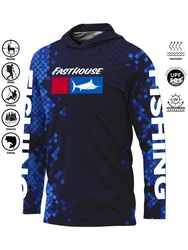 Fishing Shirts Hooded Moisture Wicking Jersey For Fishing UV Hoodies Clothing Camiseta De Pesca Men's clothing Hooded Tops