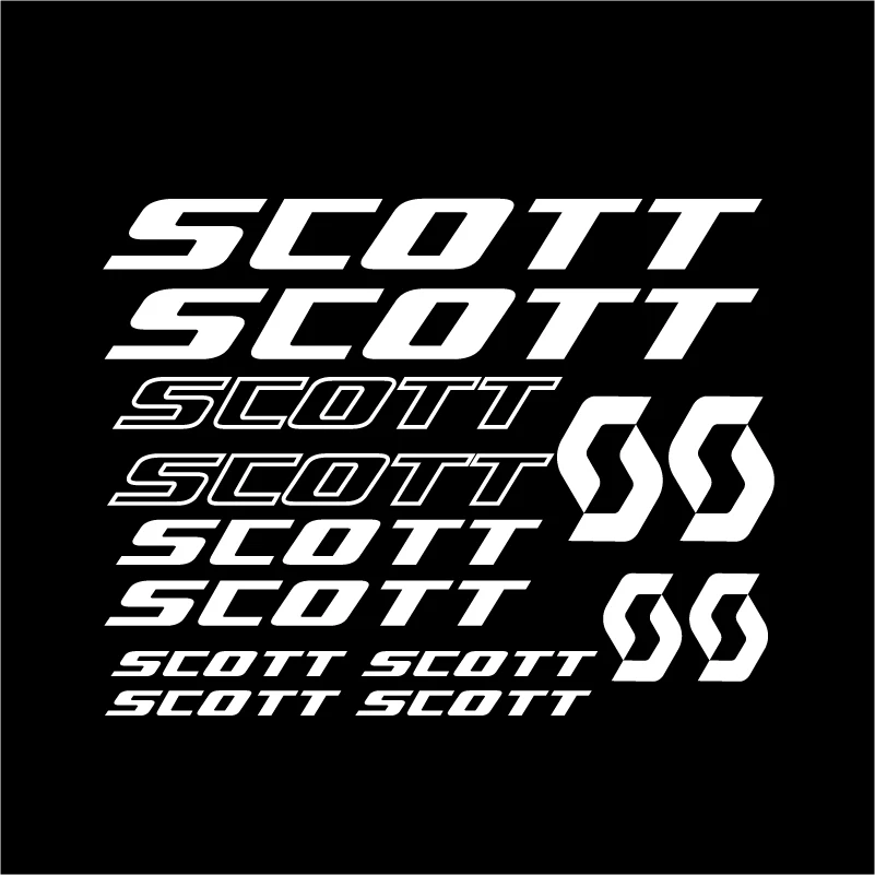 Scott alphabet bicycle, DIY sticker, frame sticker, decoration 30cm-23.4cm, waterproof, scratch and sunscreen 30cm-23.4cm