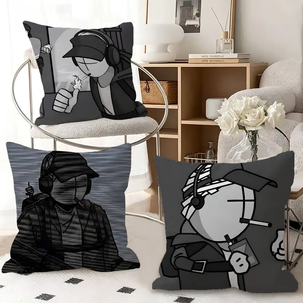 1pc D-eimos M-adness C-ombat Pillow Case Fashion Square Pillowcase Bedroom Sofa Room Ins Decoration Leisure
