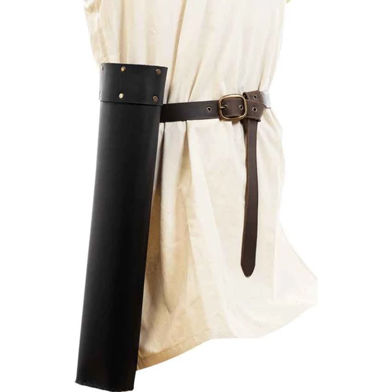 Medieval Leather Belt Quiver Vintage Arrow Holder Archer Knight Cosplay Costume Steampunk Bow Hunting Shooting Bag For Men Women