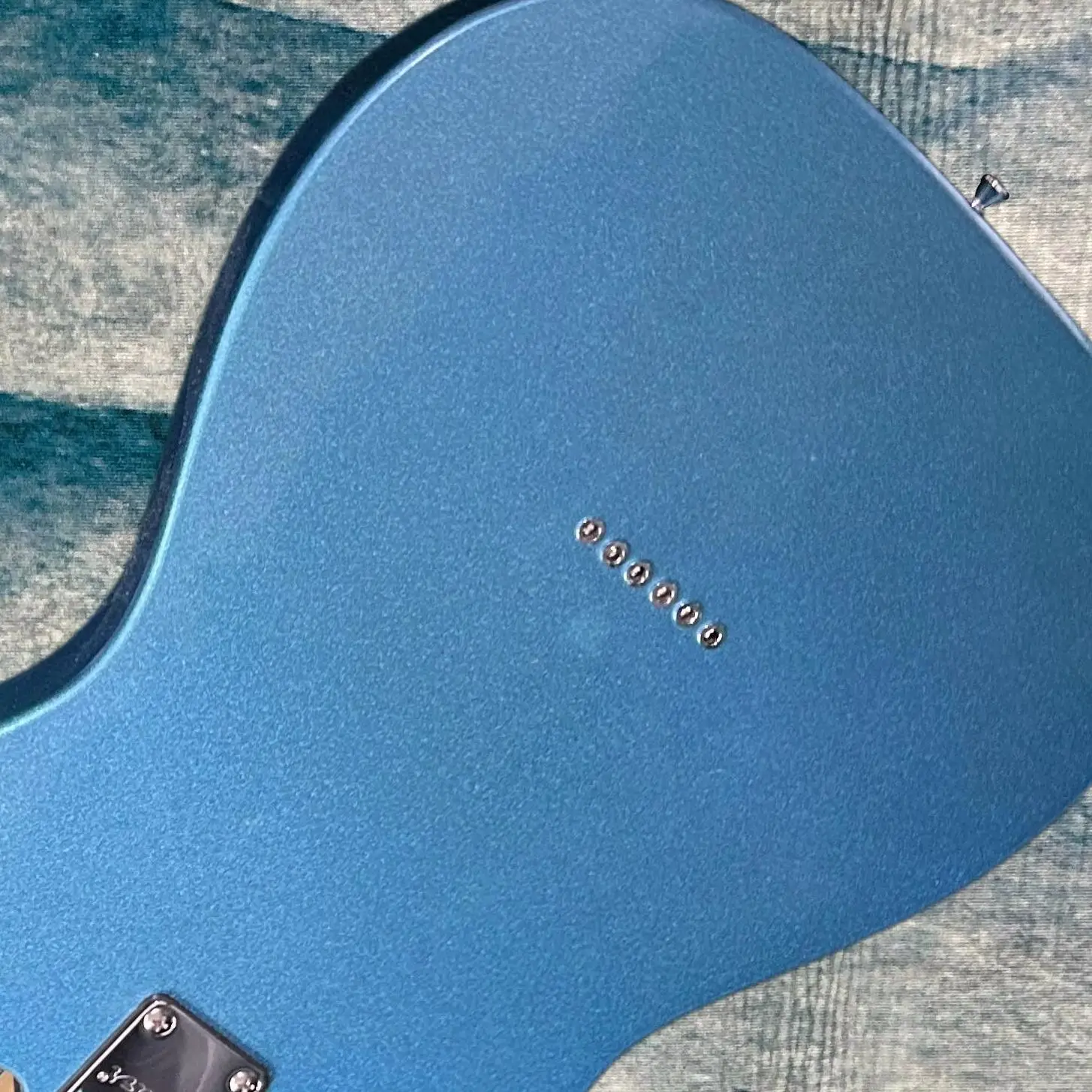 Hot Sale Metallic Blue Electric Guitars Maple Fretboard view 2