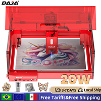 DAJA A6 Pro 20W Power Laser Engraver Safety Shield CNC Cutting Engraving Machine for Metal jewelry Wood Acrylic Glass Leather