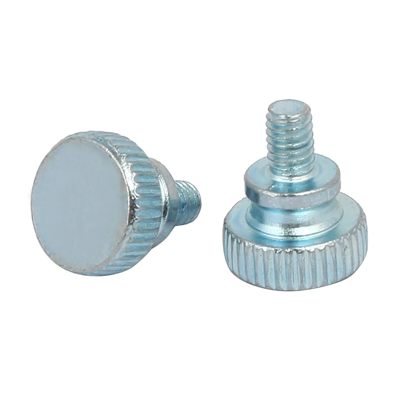 4/5/8/10/15pcs M3 M4 M5 M6 M8 Flat Knurling Head Fully Threaded Knurled Thumb Screws Bolts Hand Tighten Curtain Wall Lock Screws