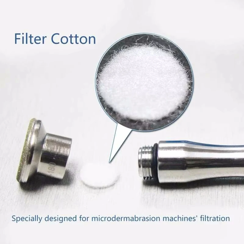 50/100/150 pezzi di ricambio per filtri in cotone per microdermoabrasione da 10 mm per la cura del viso e la rimozione dei punti neri accessori per filtri sottovuoto