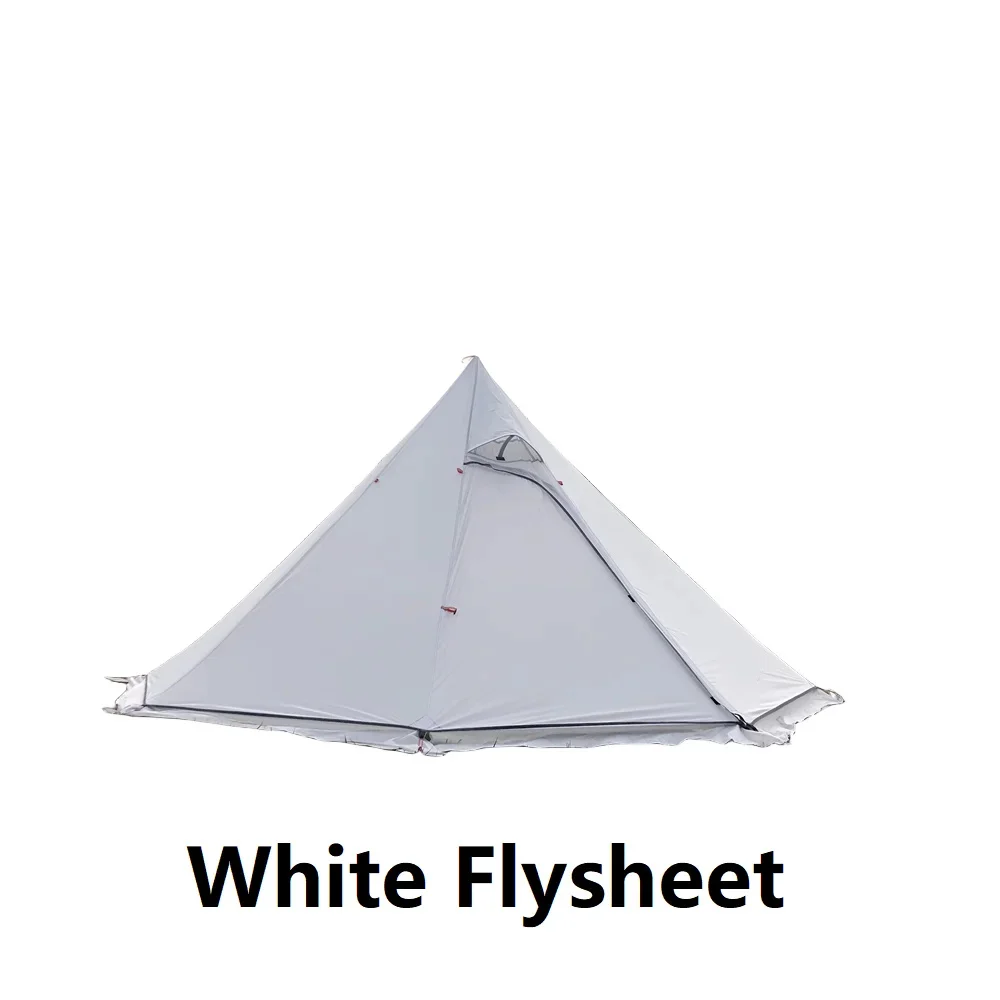 Nieuwe 1-2 Persoons Piramide Tentschuilplaats Ultralicht Buiten Camping Tipi Met Sneeuwrok Met Schoorsteengat Wandelen Backpacking Tenten