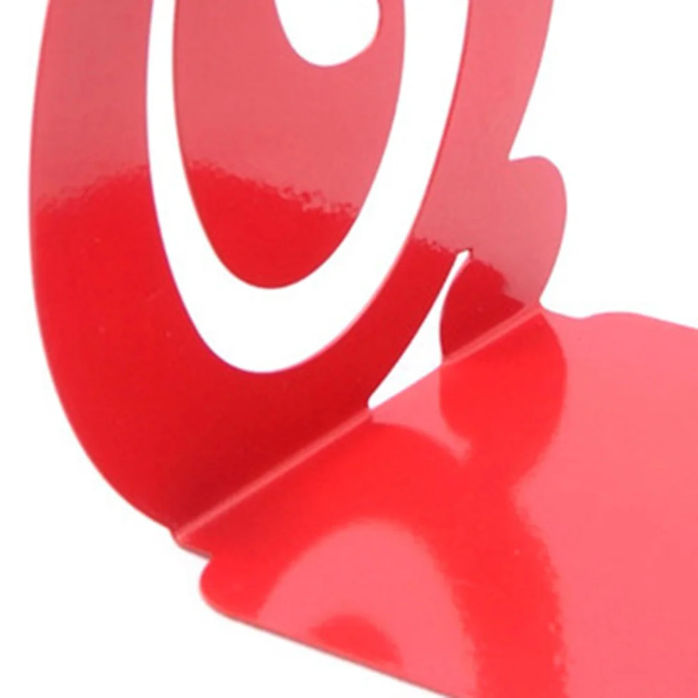 

1 Pair Music Note Bookends Metal Non Skid Base For Shelves Dvds Magazines Files Storage Simple Design Red Bookends Shelves