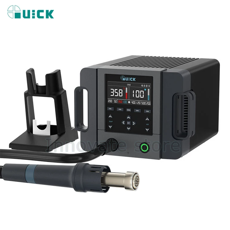 QUICK 861 Pro Hot Air Rework Station Soldering Station Intelligent Digital Display 1300W Desoldering Station For PCB Chip Repair