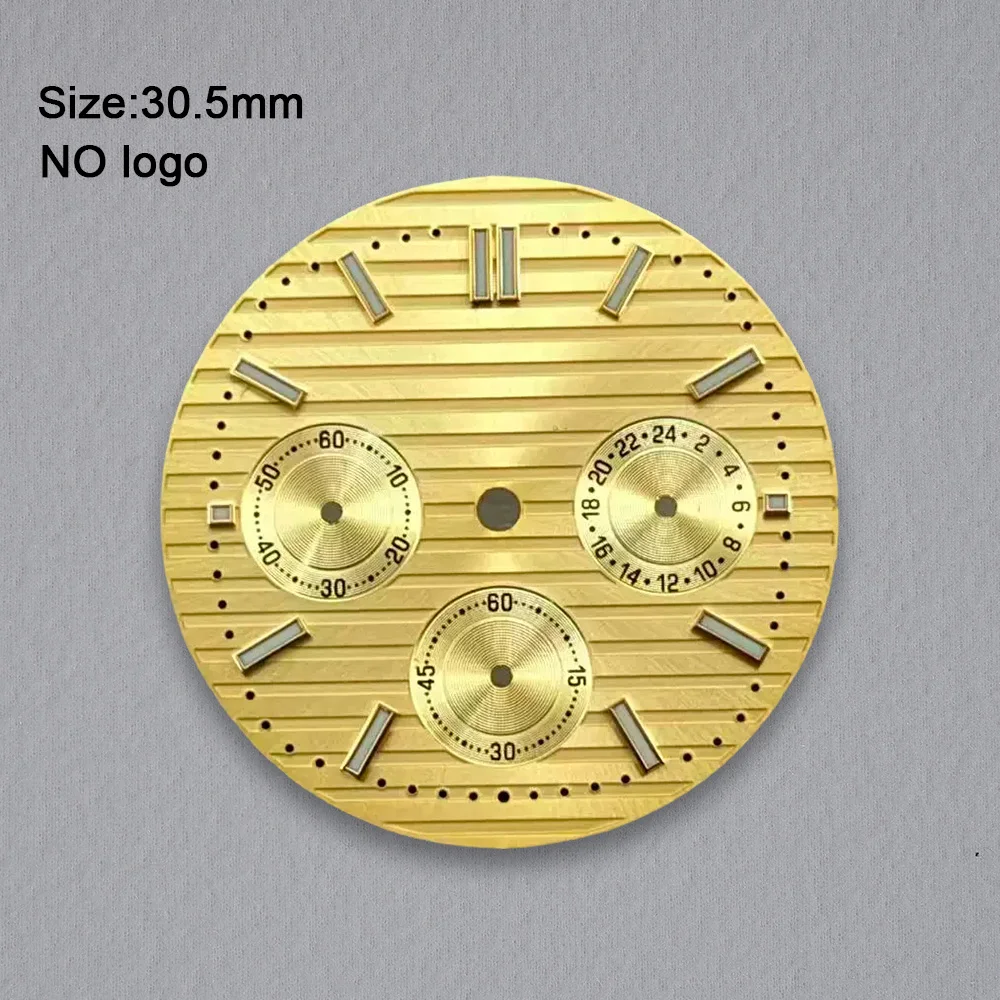No Logo VK63 Dial 30.5mm Watch Nautilus Blank Dial For VK63 Movement Custom Logo Watch Dials Hands Accessories Repair Tools