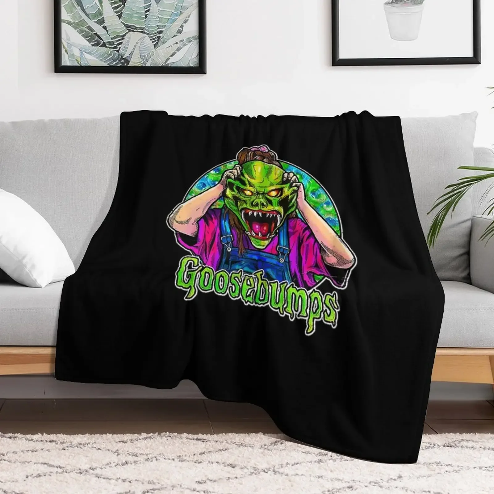 

Goosebumps Throw Blanket Shaggy decorative Blankets Retros valentine gift ideas heavy to sleep Furrys Blankets