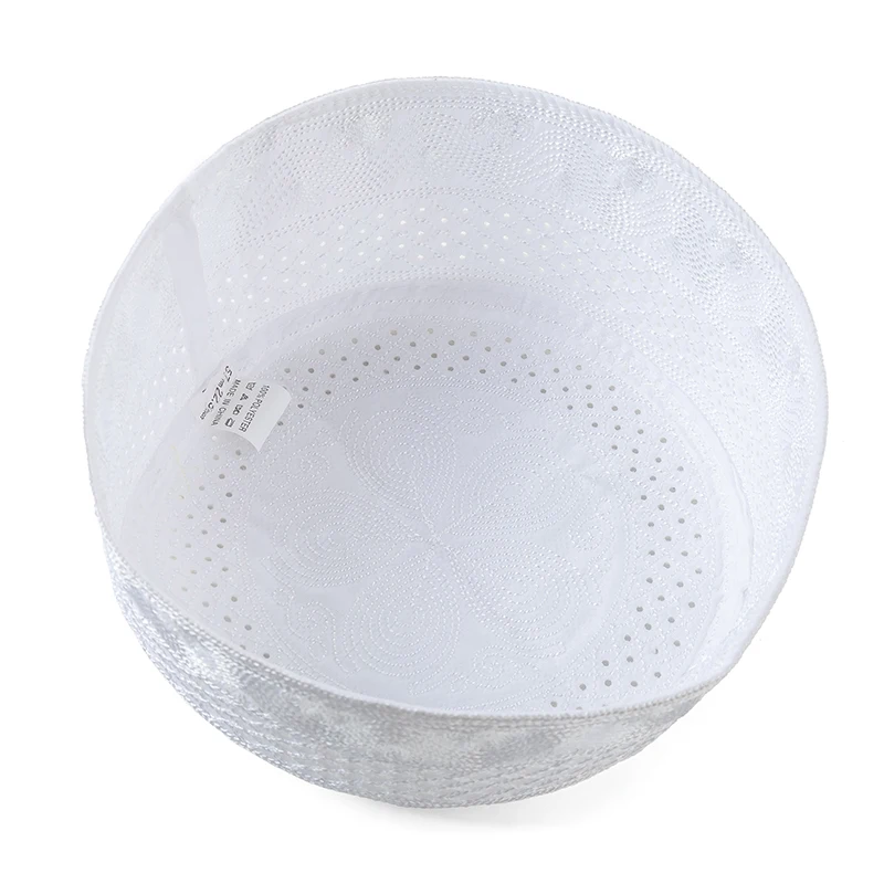 ใหม่มุสลิมชายสวดมนต์หมวกผ้าฝ้ายเย็บปักถักร้อยหมวกอาหรับ Saudi อิสลาม Turban Hijab ชาวยิว Headscarf สวดมนต์อิสลามอุปกรณ์เสริม