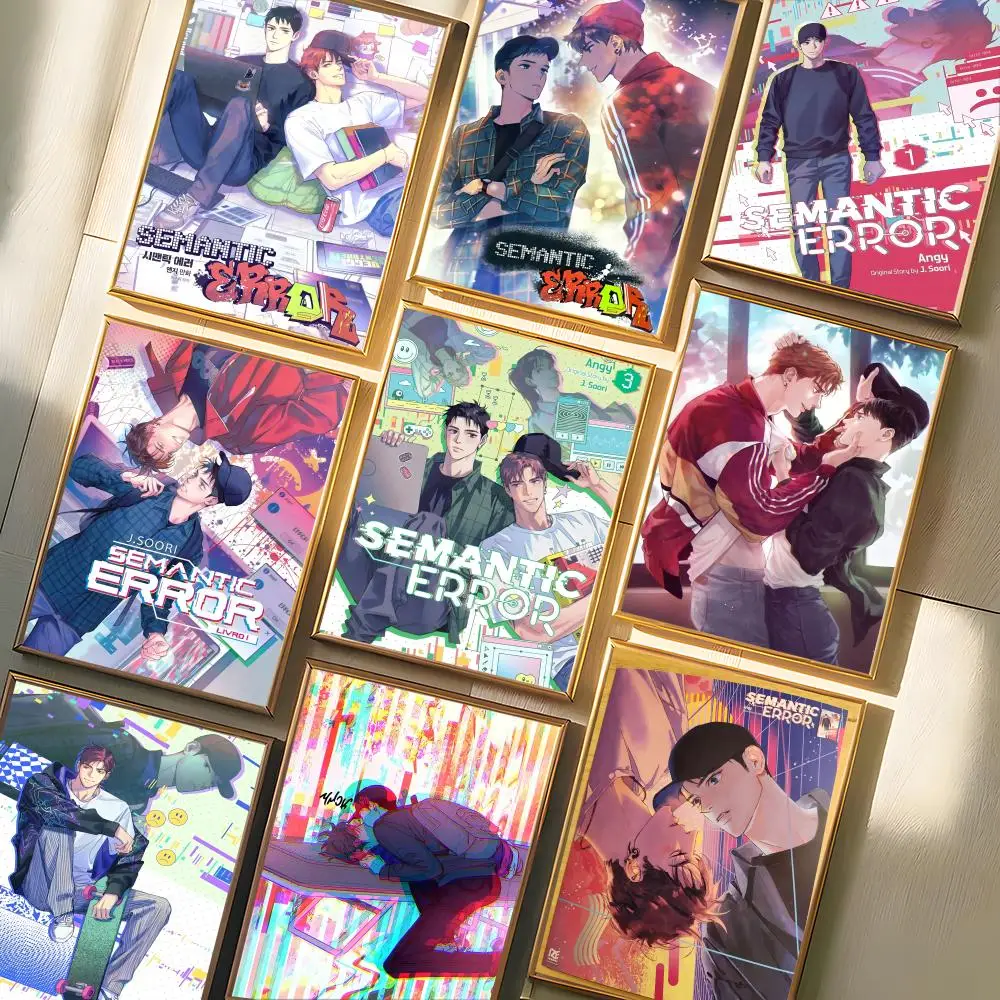 Pintura de caligrafía HD, arte en lienzo de primera calidad, decoración resistente para pared de casa y oficina, Anime S-Semantic Error J-Jaeyoung y S-Sangwoo