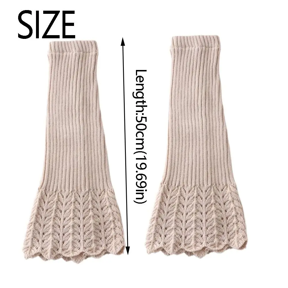 موضة Y2K النساء محبوك تدفئة الساق بلون سميكة الفتاة الأحذية كومة الجوارب لينة منتصف العجل الأوسط جوارب أنبوبية الكاحل دفئا #6