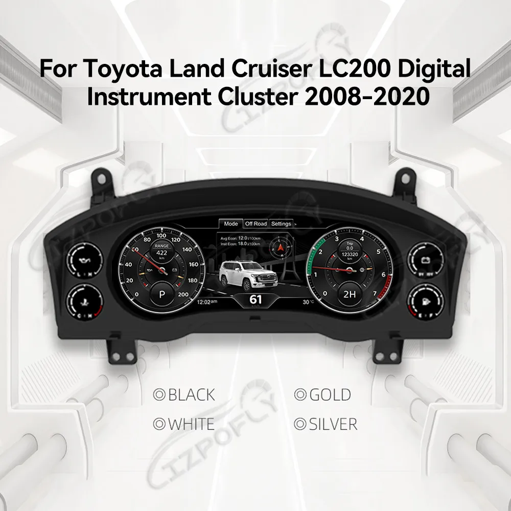 LCD Instrument Panel For Toyota Land Cruiser LC200 2008-2020 12.3