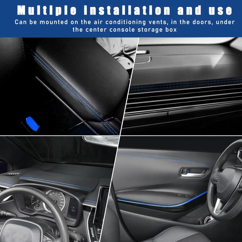 2-Meter Universal Car Interior Faux Leather Stitching Strip - Decorative Trim for Doors, Consoles, Dashboards, and Seats - view 6