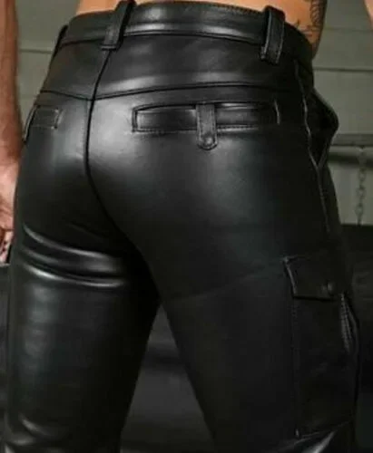 Hot Selling New Shorts Leather Handsome Fashion Comfortable Fit Men\'s Shorts Punk Leather Shorts