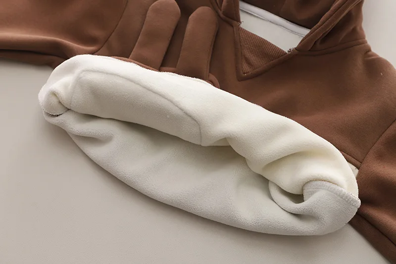 Boys Thick Clothing Sets Autumn Winter 2024 Children Warm Velvet Sweatshirts Tops Pants 2pcs Jogging Suit For Baby Hoodies Kids image 4