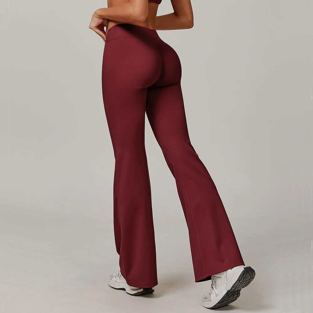 Bell-bottoms Yoga Pants Sport Leggings Women High Waist Wide Leg Pants Push Up Woman Tights Fitness Workout Leggins Gym Clothing