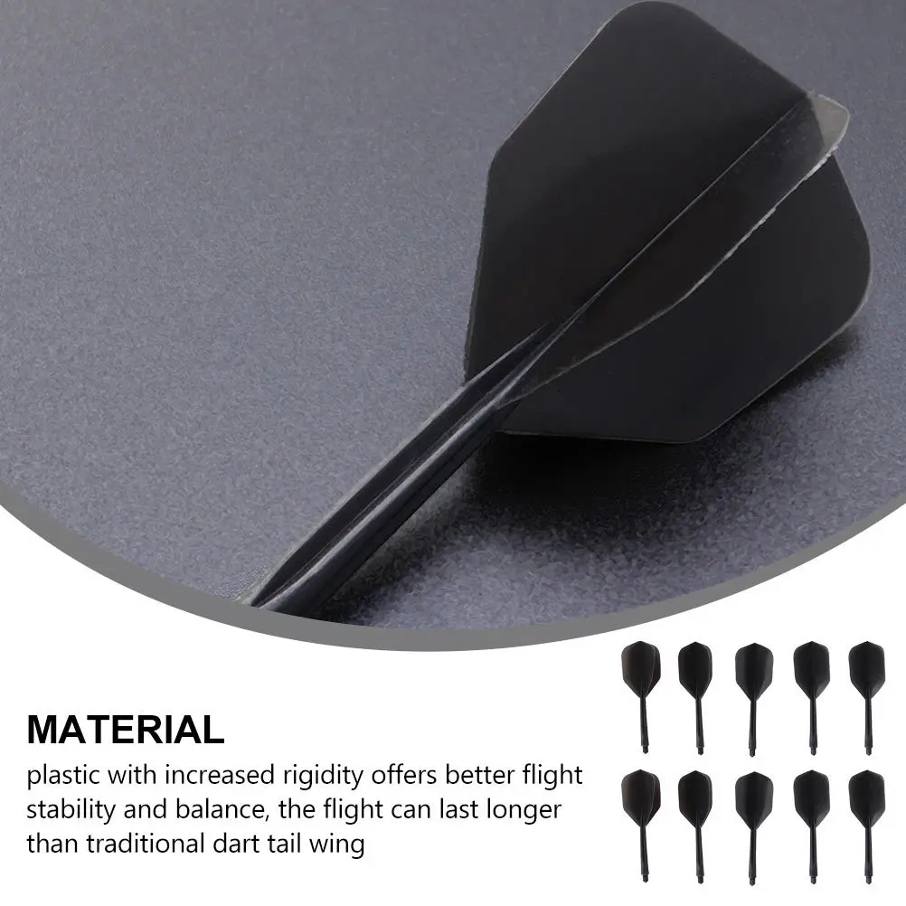 

10Pcs Dart Flights and Shafts Replacement Plastic Anti-Fall Leaves Integrated Shaft for Professional Indoor Outdoor Sports Use