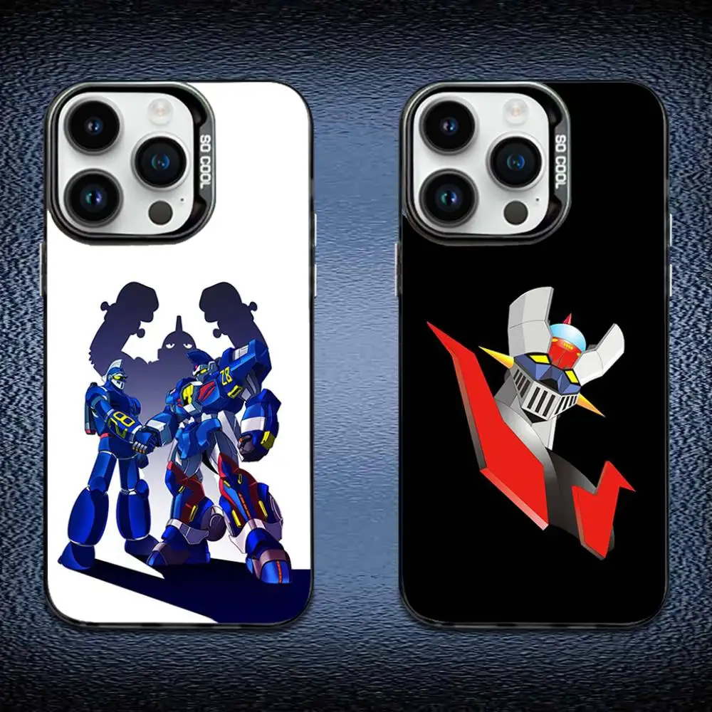 

UFO R-Robot G-Goldorak K Phone Case For iPhone 16,15,14,13,12,11,Mini,Pro,E,MAX Black Candy Matte Shockproof Cover