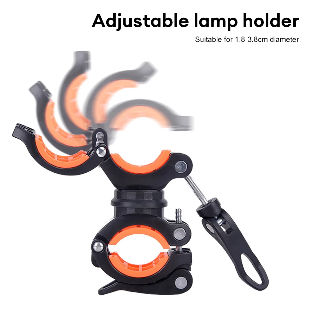 Bicycle Light Bracket Bike Lamp Holder LED Torch Headlight Pump Stand Quick Release Mount 360 Degree Rotatable Bike Accessories