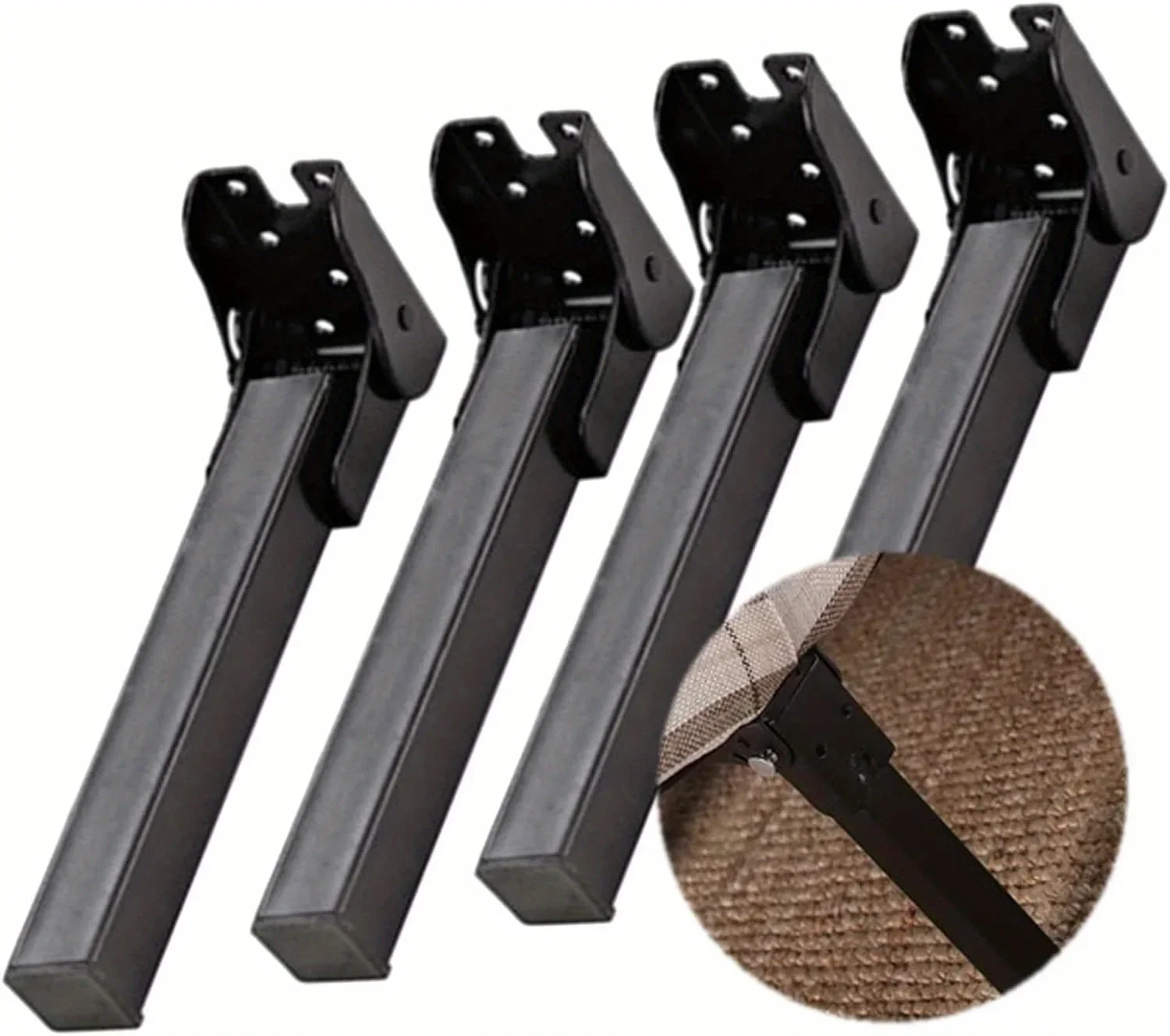 4PCS 15CM Furniture Feet for Bed Foldable, Set of 4 Folding Furniture Legs Bed Feet Lifting Metal Support Foot Bed