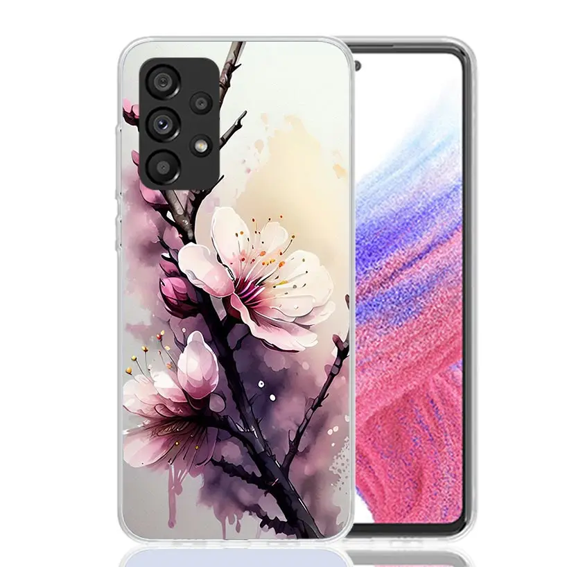 Cherry Blossom Tree Phone Case For Samsung Galaxy A15 A55 A25 A35 A14 A54 A24 A34 A13 A53 A23 A33 A12 A52 A22 A32 A05S A04S A03S