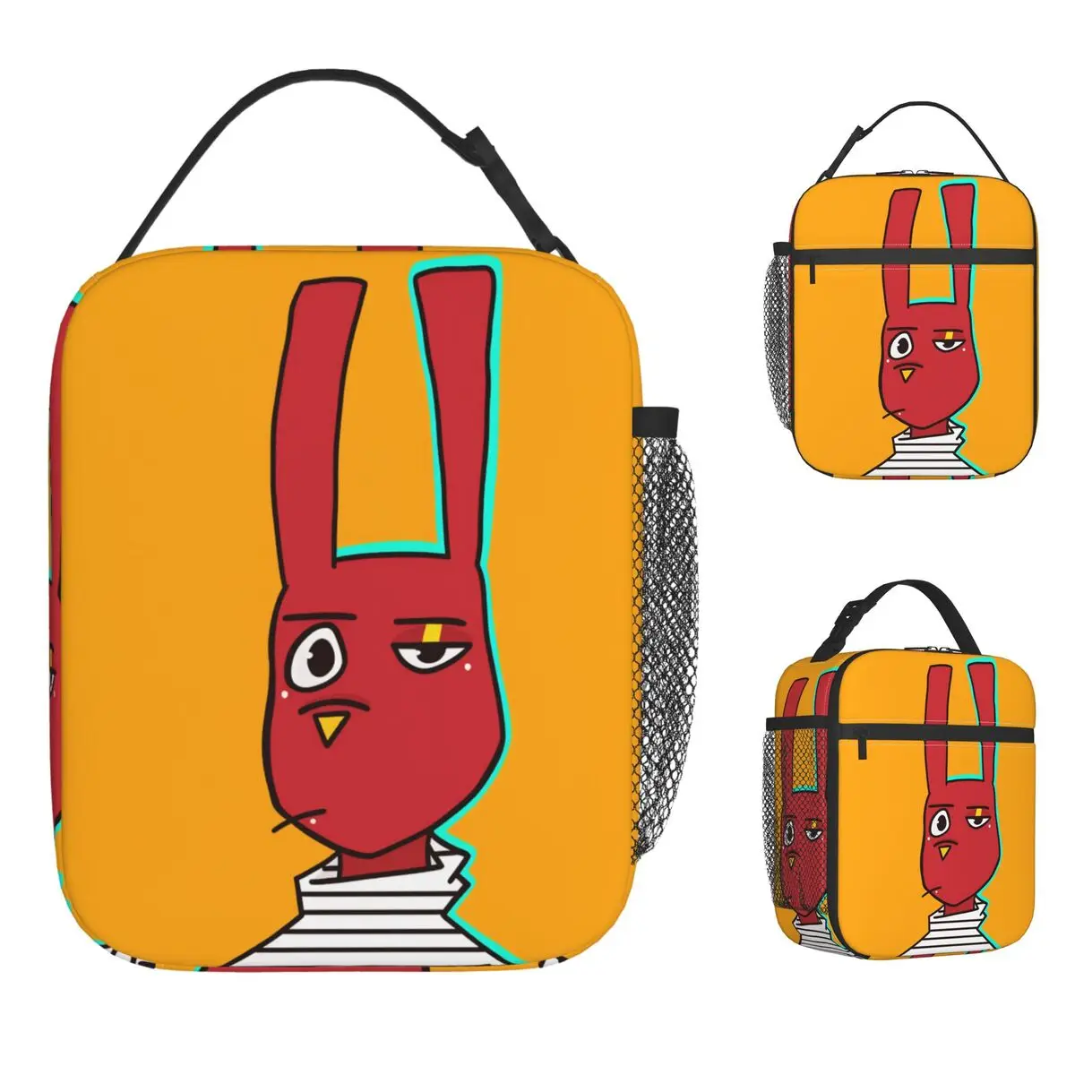 Lonchera Red Bunny de 31 Minutos, Bolsa de Almuerzo de Viaje, Bolsa de Comida Informal para Niñas, Bolsa Térmica Impermeable y Portátil