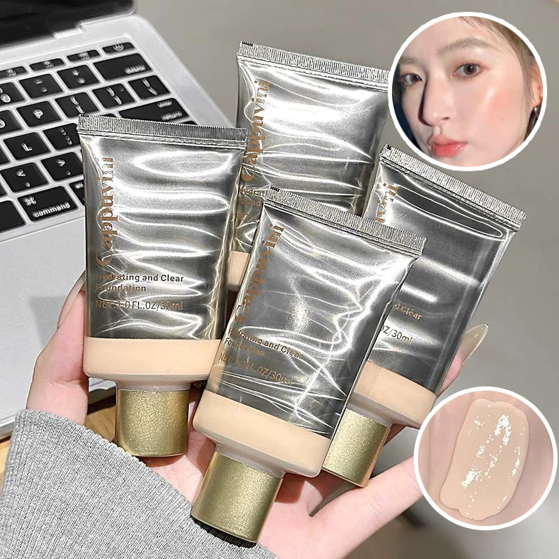 Base de Maquillaje Líquida Hidratante y Aclarante CAPPUVINI - Hidratante, Fina y Suave, Nutre la Piel, Proporciona una Cobertura Natural