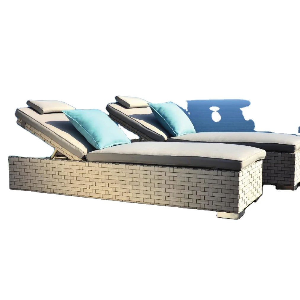 

Daybed Outdoor Furniture Patio Rattan Chaise Lounge Chair Beach Sun Lounger Rattan / Wicker